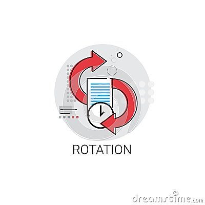 Rotation Update Application Process Icon Vector Illustration