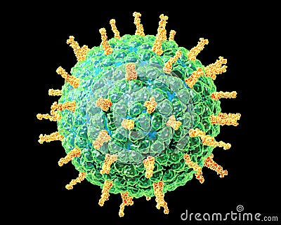 Rotavirus. Medically accurate 3D illustration on black background Cartoon Illustration