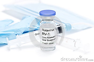 Rotavirus Vaccine Vial Stock Photo