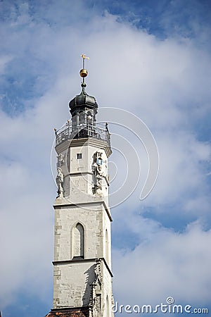 ROTHENBURG, GERMANY/EUROPE - SEPTEMBER 26 : Old clock tower in R Editorial Stock Photo