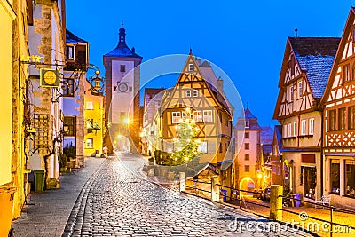 Rothenburg ob der Tauber, Bayern, Germany Stock Photo