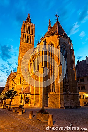 Rothenburg ob der Tauber Church Germany Stock Photo