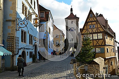 Rothenburg ob der Tauber, Germany, at Christmas Stock Photo