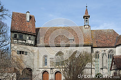 Rothenburg ob der Tauber an historic and medieval town and one of the most beautiful villages in Europe, Germany, Stock Photo