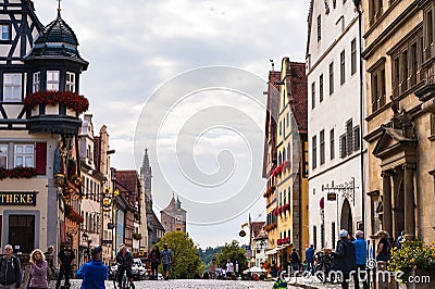 Rothenburg ob der Tauber in October, 2022 Editorial Stock Photo