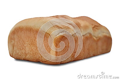 Roti sobek, gembong or kasur, soft sweet milk bun, isolated Stock Photo