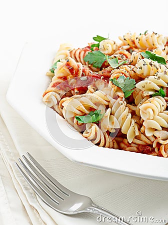 Rotini pasta Stock Photo