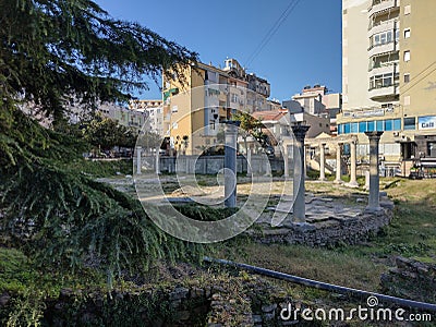 Rotonda, Byzantine Forum of Durrës, city of Dürres (Durazzo, Albania, Europe) Editorial Stock Photo