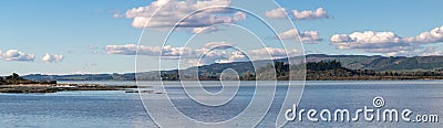 Rotorua lake panoramic view, New Zealand Stock Photo