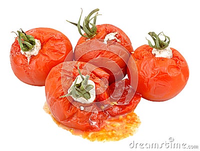 Rotten Mouldy Tomatoes Stock Photo