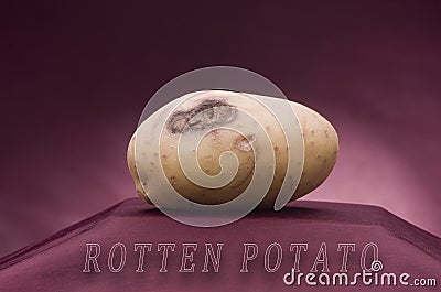 Rotten potato Stock Photo