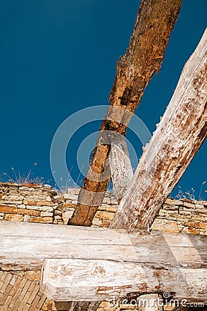Rotten timbers - detail Stock Photo