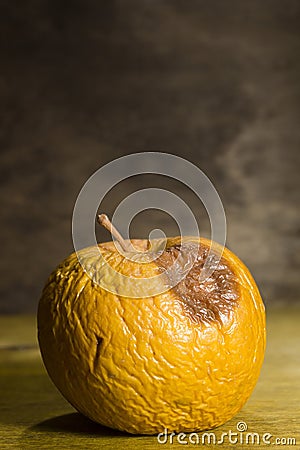 Rotten wrinkled apple Stock Photo