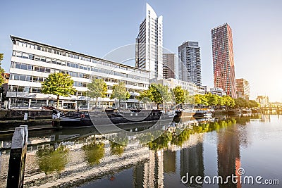 Rotterdam city in Netherlands Stock Photo