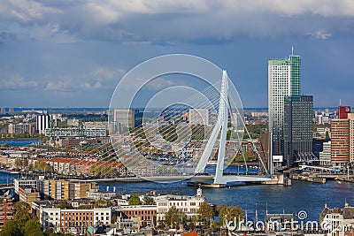 Rotterdam cityscape - Netherlands Editorial Stock Photo