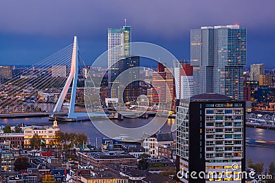 Rotterdam cityscape - Netherlands Editorial Stock Photo