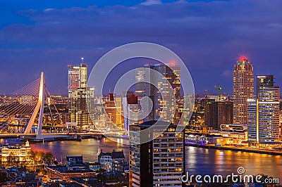 Rotterdam cityscape - Netherlands Editorial Stock Photo