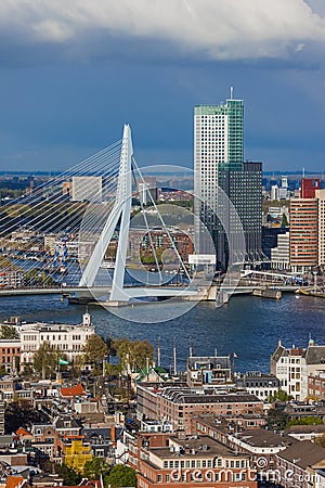 Rotterdam cityscape - Netherlands Editorial Stock Photo