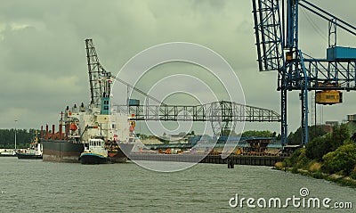 Rotterdam Harbour Editorial Stock Photo