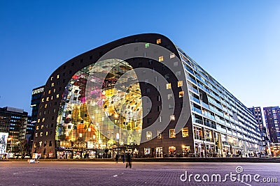 Rotterdam Market Hall, Markthal in Dutch Editorial Stock Photo