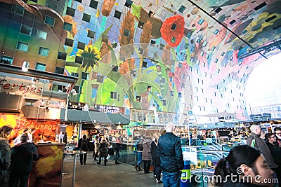 Rotterdam Market Hall Editorial Stock Photo