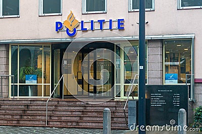 Police (Politie) station in city center of Rotterdam Editorial Stock Photo