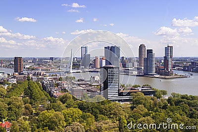 Rotterdam, Netherlands. City skyline on sunny day. Editorial Stock Photo