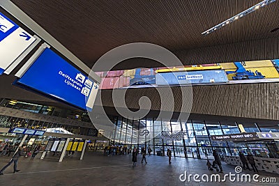 Rotterdan central station main hall Editorial Stock Photo