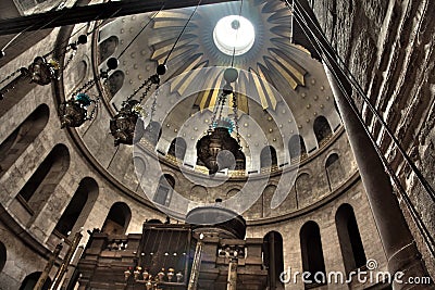 Church of the Holy Sepulchre - Rotunda & Edicule Stock Photo