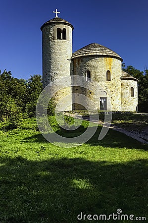 Rotunda saint Jiri a saint Vojtech Stock Photo