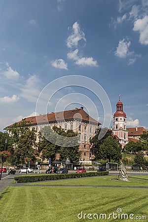 Roudnice nad Labem town in summer day Editorial Stock Photo