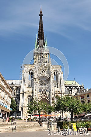 Rouen Cathedral Cathedrale Notre Dame de Rouen Normandy France Editorial Stock Photo