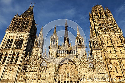 Rouen Cathedral Notre-Dame Stock Photo