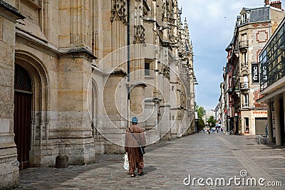 ROUEN, FRANCE - August 21, 2022: Cityscape of Rouen. Rouen in northern France on River Seine - capital of Upper Normandy Editorial Stock Photo