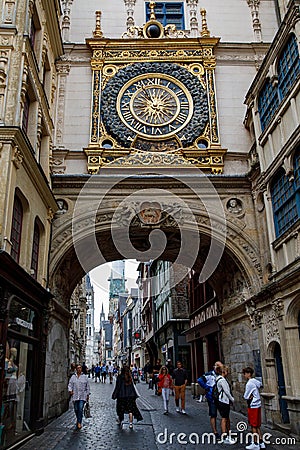 ROUEN, FRANCE - August 21, 2022: Cityscape of Rouen. Rouen in northern France on River Seine - capital of Upper Normandy Editorial Stock Photo