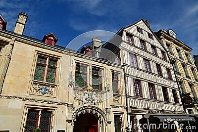 Rouen, France - september 9 2018 : Hotel Bourgtheroulde Editorial Stock Photo