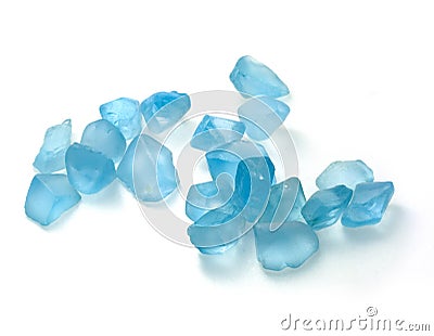 Rough blue topaz stones Stock Photo