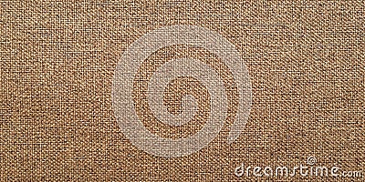 Rough burlap texture, canvas coarse cloth, dark brown woven rustic bagging. Natural hessian jute, beige textile texture. Linen Stock Photo