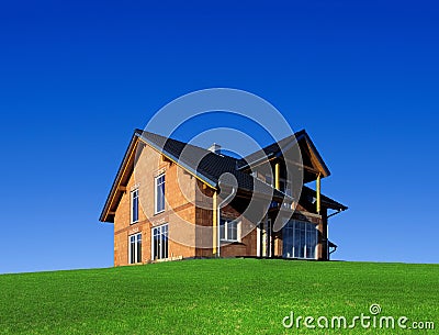 rough construction of a german single-family house Editorial Stock Photo