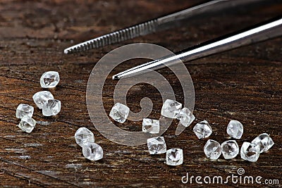 Rough diamonds Stock Photo