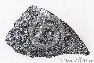 rough dolerite (diabase) stone on white Stock Photo