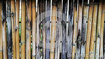 Rough fence bamboo pattern background Stock Photo
