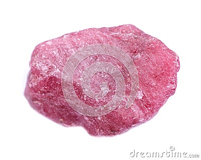 Rough gemmy red Rhodonite from Brazil Stock Photo