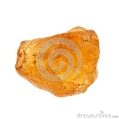 rough hessonite grossular crystal isolated Stock Photo