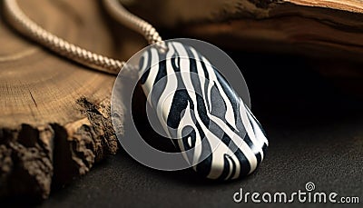 Rough leather spiral rope, old fashioned striped fashion collection outdoors generated by AI Stock Photo