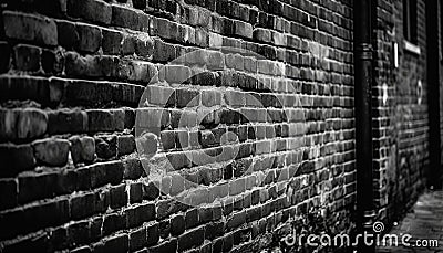 Rough old brick wall built with weathered stone material generative AI Stock Photo