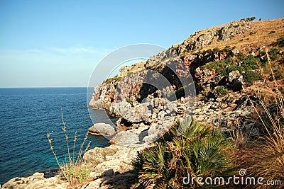 Rough rocky coastline Stock Photo