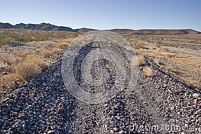 Rough Rocky Desert Road Stock Photo