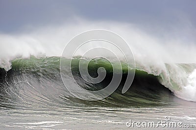 Rough sea with big wave breaking Stock Photo