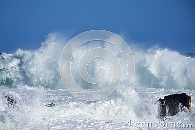 Rough Sea & High Waves, Storm's River, Tsitsikamma, South Africa Stock Photo